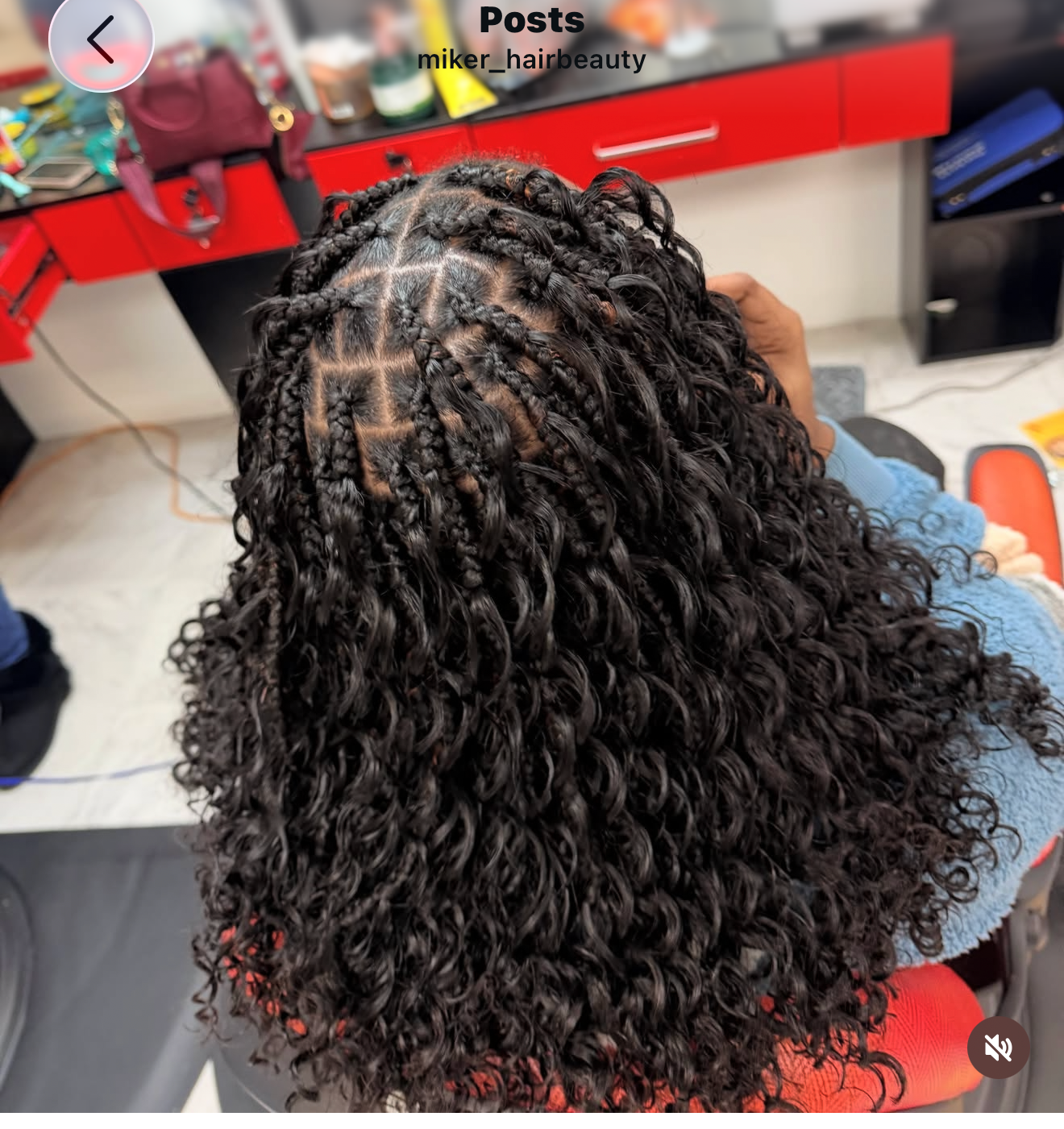 Boho braids with curly ends