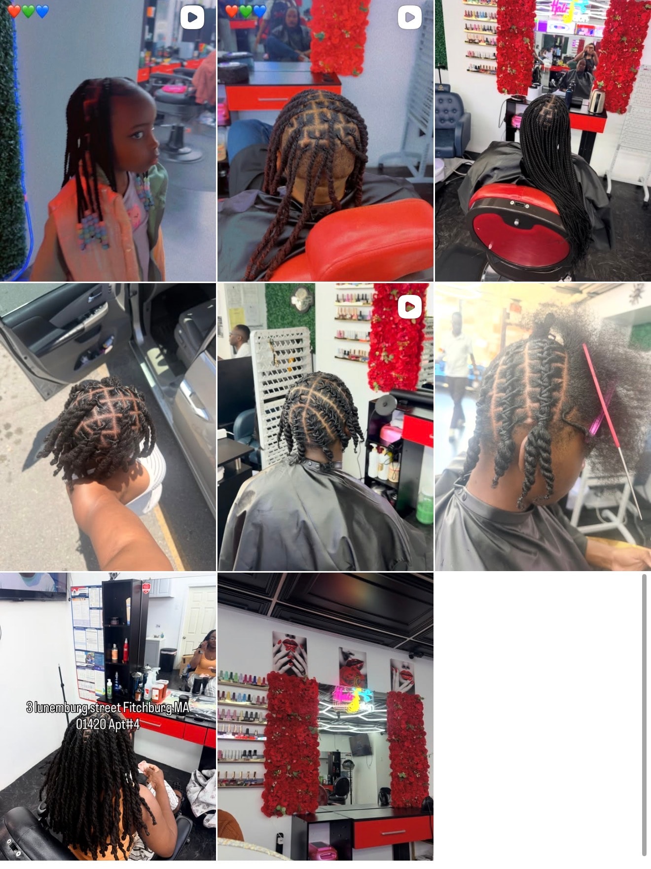 Salon work portfolio collage